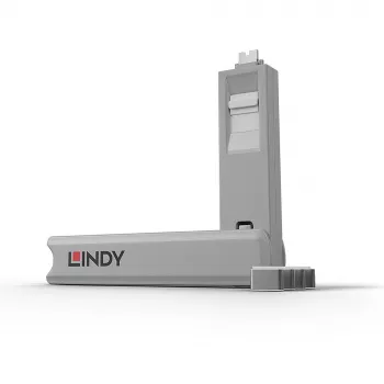 Lindy USB Type C prievado blokavimo raktas – 4 vnt. komplektas, balti