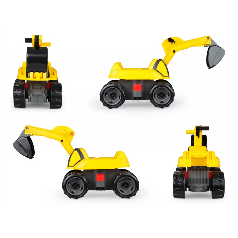Važinėjamas ekskavatorius Lena GIGA TRUCKS Excavator PRO 4 ratai plastikas plienas