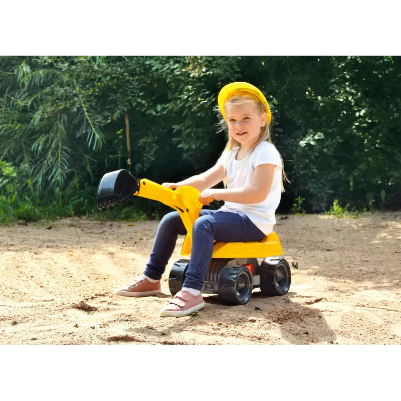 Važinėjamas ekskavatorius Lena GIGA TRUCKS Excavator PRO 4 ratai plastikas plienas