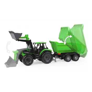 Mechaninis traktoriukas Lena Deutz-Fahr Worxx su atkabinama priekaba, 74 cm