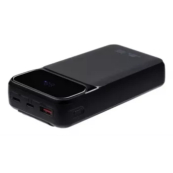 Nešiojamas powerbankas Rivacase VA2221 — 20000 mAh LiPo, PD 3.0 ir QC 3.0, 3 prievadai (1×A, 2×C), 22.5 W išėjimas
