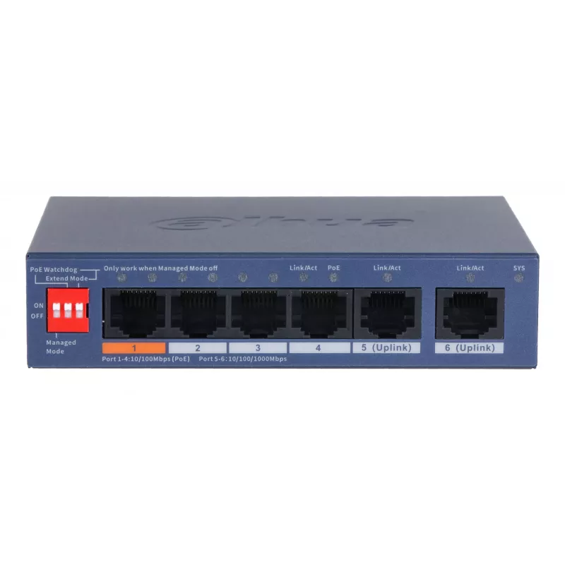 Dahua Technology CS4006-4ET2GT-60 valdomas L2 gigabaitinis PoE tinklo jungiklis