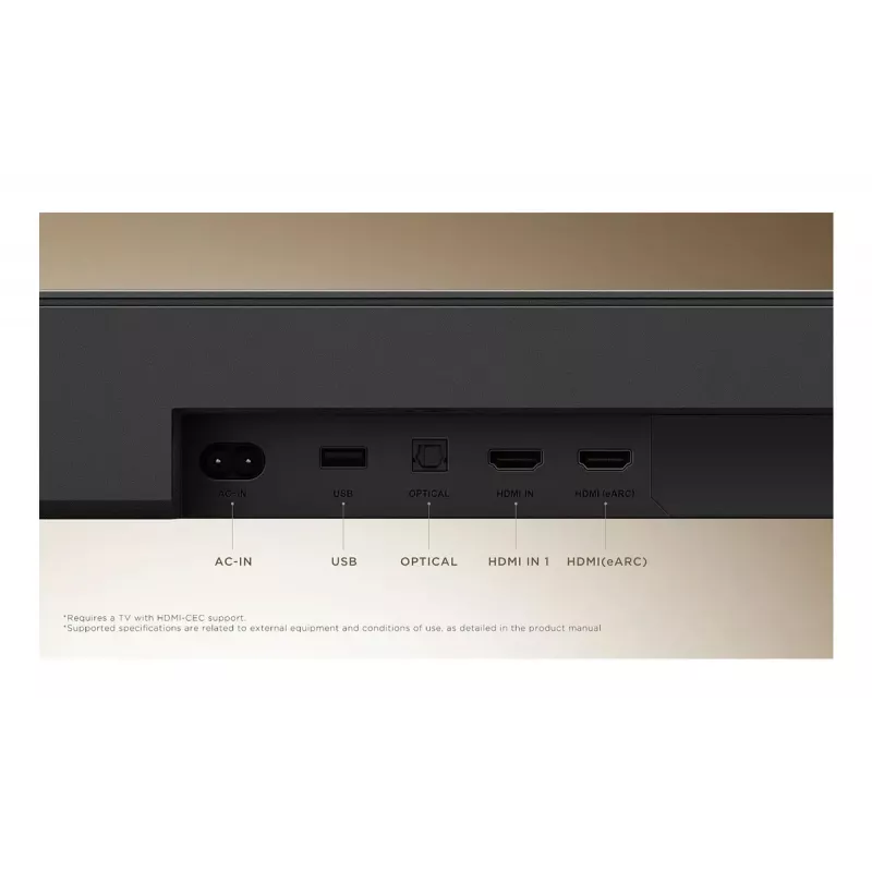 Garsiakalbis TCL Q Q65H 5.1ch namų kino sistema, 580 W RMS, belaidis aktyvus žemų dažnių garsiakalbis 100 W, Dolby Atmos/DTS:X, juoda