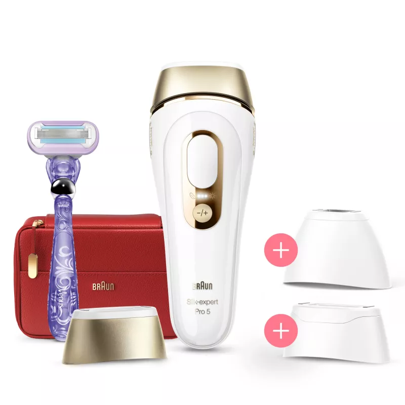 Braun Silk·expert Pro 5 PL5267 IPL plaukų šalinimo prietaisas, auksinė, balta