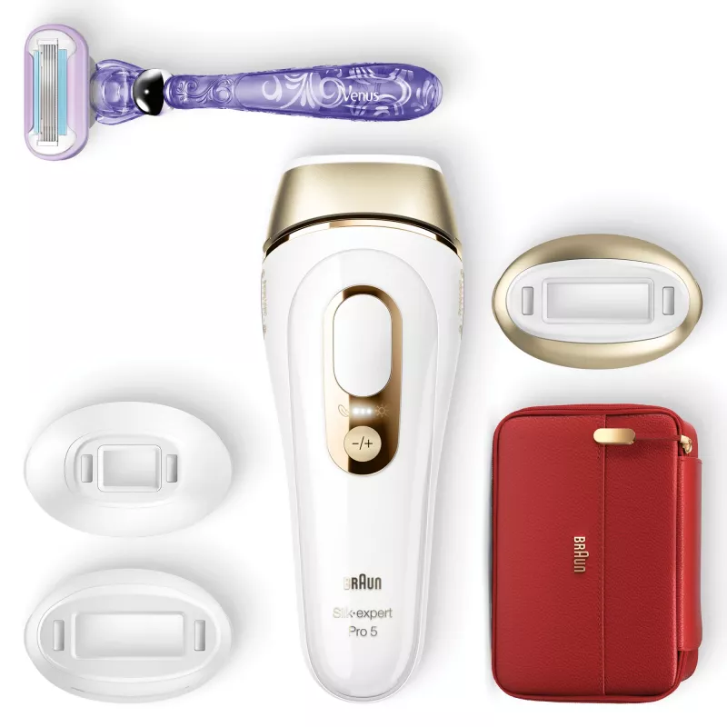 Braun Silk·expert Pro 5 PL5267 IPL plaukų šalinimo prietaisas, auksinė, balta
