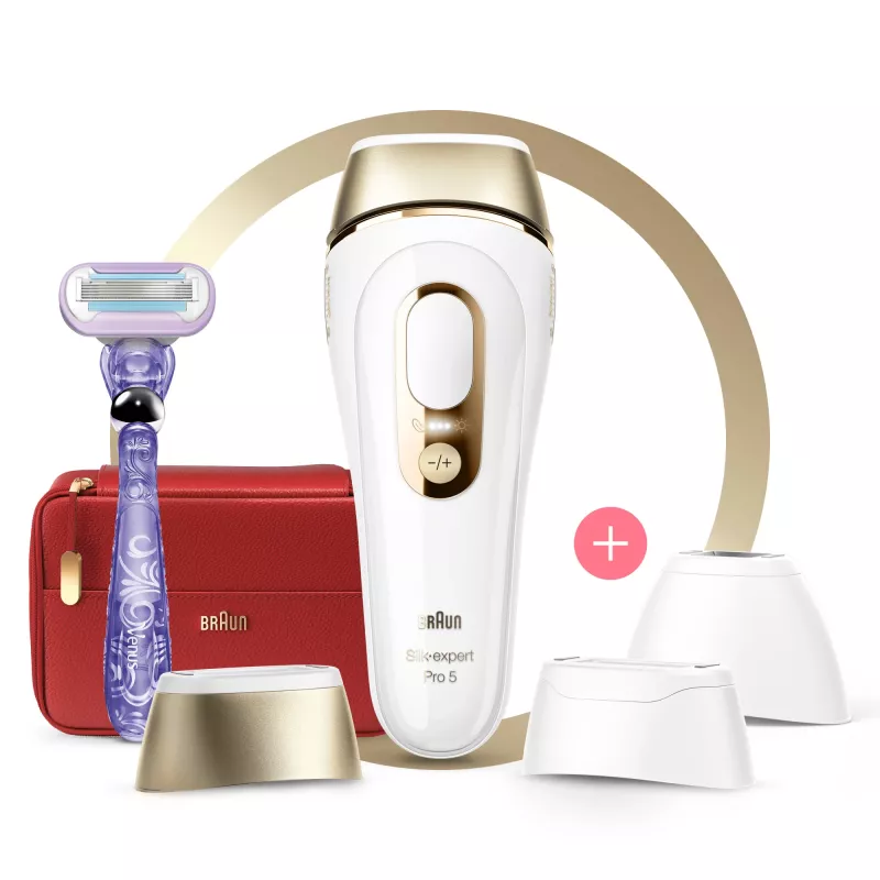 Braun Silk·expert Pro 5 PL5267 IPL plaukų šalinimo prietaisas, auksinė, balta