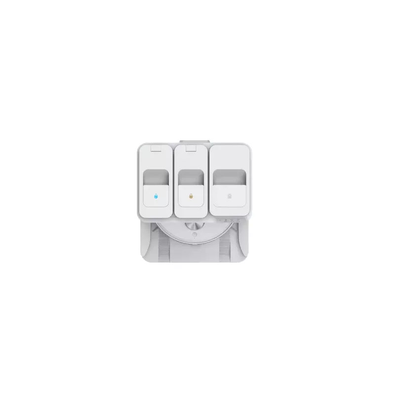 Robotas dulkių siurblys EZVIZ RS20 Pro — Li‑Ion 5200 mAh, 220 min veikimo laikas, 7200 Pa siurbimas, savaime išsituštinanti bazė, LiDAR navigacija, 0,35 L dulkių maišelis, šlapias valymas, baltas