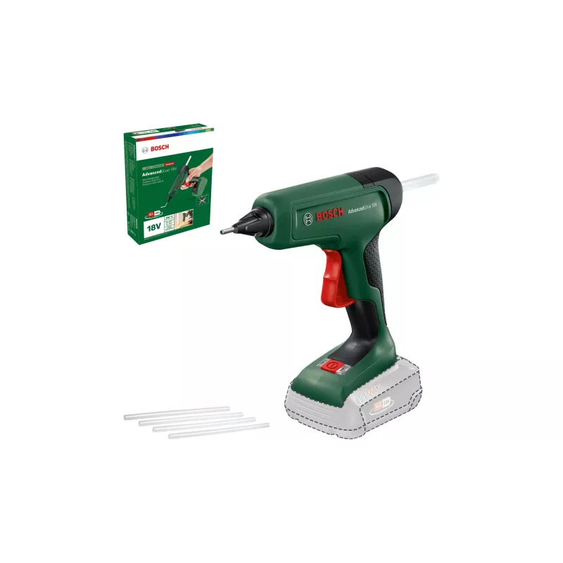 Klijų pistoletas Bosch AdvancedGlue 18V belaidis, 11 mm klijų lazdelėms
