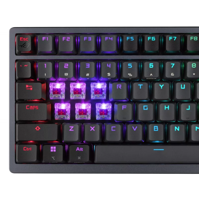 Belaidė mechaninė klaviatūra ASUS ROG Azoth Black 90MP0316-BKUA01, RGB apšvietimas