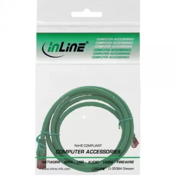 InLine Patch Laidas S/FTP PiMF Cat.6 250MHz varis halogeno neturintis žalias 1m