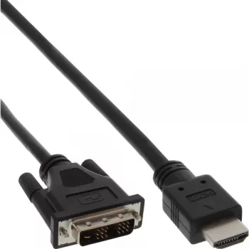 InLine HDMI-DVI laidas HDMI kištukas / DVI kištukas 18+1 juodas 2 m