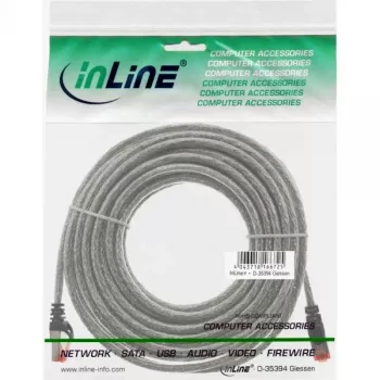 Ethernet jungiamasis kabelis InLine Cat6 S/FTP PiMF 250MHz PVC, RJ-45–RJ-45, varis, permatomas, 15 m