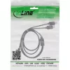 InLine USB 2in1 Y įkrovimo laidas, 1x USB-A kištukas į 2x USB-C kištukus, juodas 0,5 m