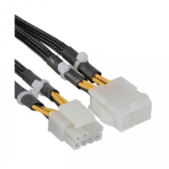 InLine Power Extension Internal 2x4pin vyriškas / 8 kontaktų moteriškas pagrindinėje plokštėje 0,30 m