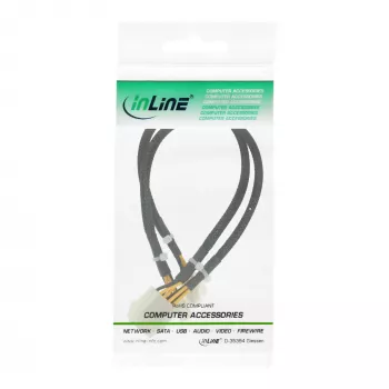 InLine Power Extension Internal 2x4pin vyriškas / 8 kontaktų moteriškas pagrindinėje plokštėje 0,30 m