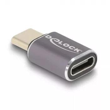 DeLOCK USB Adapter USB-C (vyriškas) į USB-C (moteriškas) 40 Gbps PD 3.0 100 W 8K 60 Hz metalinis