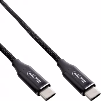 InLine Magnetic USB-C laidas, USB-C kištukas/kištukas, 100W, juodas, 1m