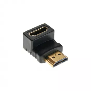 InLine HDMI adapteris vyriškas / moteriškas žemyn kampu, auksuoti kontaktai, 4K2K