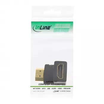 InLine HDMI adapteris vyriškas / moteriškas žemyn kampu, auksuoti kontaktai, 4K2K