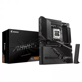 Motininė plokštė GIGABYTE B850 AORUS STEALTH — ATX, Socket AM5, AMD B850, DDR5 iki 8200 MHz (OC), 14+2+2 VRM, 2xPCIe5.0, 2xPCIe4.0 M.2, Wi‑Fi 7, 5GbE