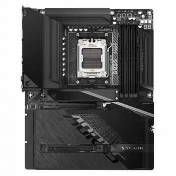 Motininė plokštė GIGABYTE B850 AORUS STEALTH — ATX, Socket AM5, AMD B850, DDR5 iki 8200 MHz (OC), 14+2+2 VRM, 2xPCIe5.0, 2xPCIe4.0 M.2, Wi‑Fi 7, 5GbE