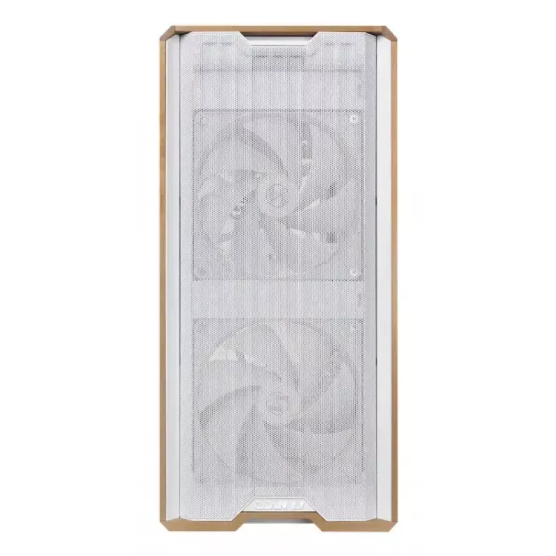 Korpusas Lian Li Lancool 217 Midi Tower – balta su medžiu, ATX/EATX/Micro-ITX, 2x120mm priekyje, 1x140mm gale, 1×3.5 col. + 8×2.5 col.
