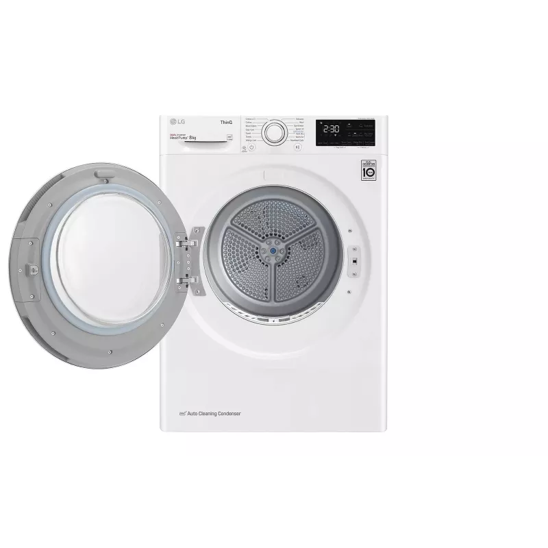 LG RH80V3AV6N džiovinimo mašina Laisvai pastatoma Pakrovimas iš priekio 8 kg Balta