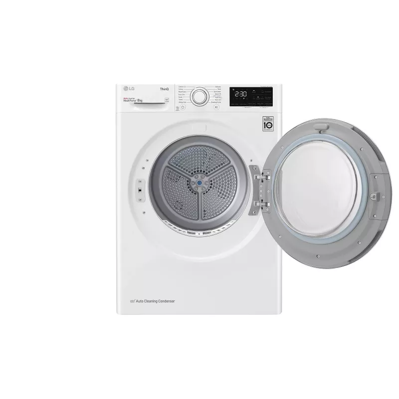 LG RH80V3AV6N džiovinimo mašina Laisvai pastatoma Pakrovimas iš priekio 8 kg Balta