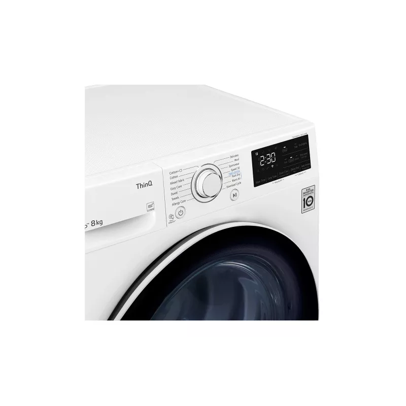 LG RH80V3AV6N džiovinimo mašina Laisvai pastatoma Pakrovimas iš priekio 8 kg Balta