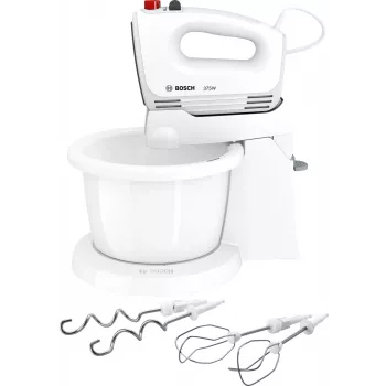 Bosch MFQ2600G rankinis maišytuvas su stovu ir dubeniu 375 W baltas