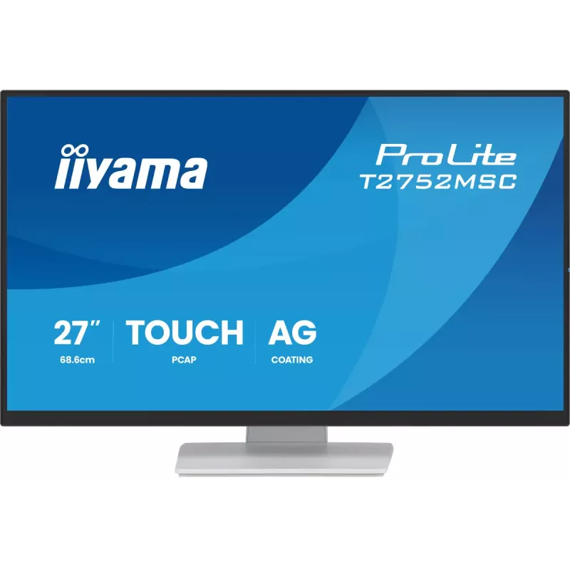 27 colių IIYAMA ProLite T2752MSC-W1AG liečiamasis LCD monitorius 1920x1080 Full HD baltas, 5 ms, USB 3.2 Gen1, garsiakalbiai, VESA