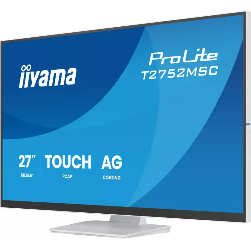 27 colių IIYAMA ProLite T2752MSC-W1AG liečiamasis LCD monitorius 1920x1080 Full HD baltas, 5 ms, USB 3.2 Gen1, garsiakalbiai, VESA