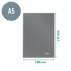 Leitz Solid kietas viršelis užrašų knygelė A5 languota 90 g 80 lapų, mėlyna
