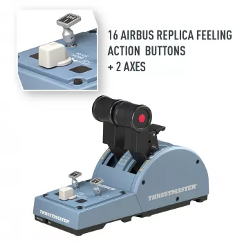Thrustmaster TCA Quadrant Airbus Edition Black, Blue – Droselinis skydelis aviacijos simuliatoriams