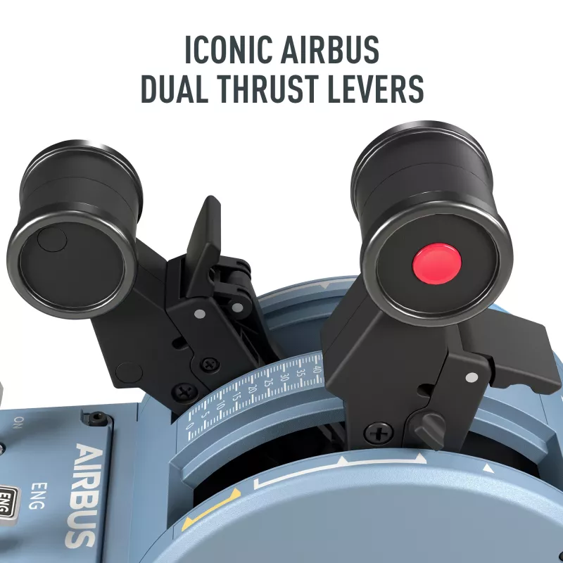 Thrustmaster TCA Quadrant Airbus Edition Black, Blue – Droselinis skydelis aviacijos simuliatoriams