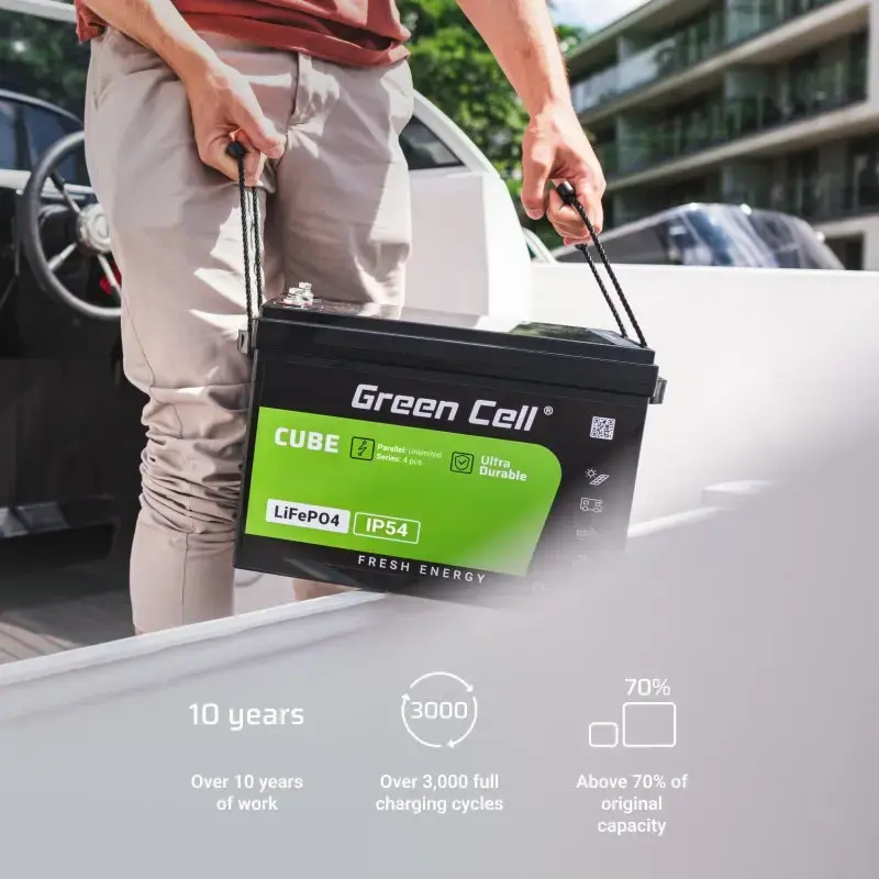 UPS baterija Green Cell LFPGC12V50AH LiFePO4 12V 50Ah 640Wh, 75A iškrova