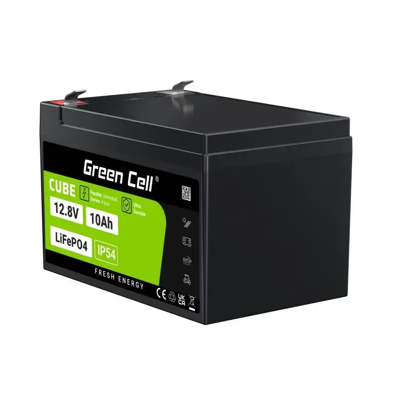 Pramoninis akumuliatorius Green Cell LFPGC12V10AH 12.8V 10Ah LiFePO4, 155x100x100 mm, 2 kg