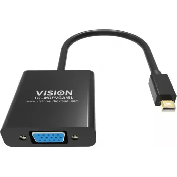Vaizdo kabelio adapteris Mini DisplayPort VGA Vision TC-MDPVGA/BL