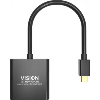 Vaizdo kabelio adapteris Mini DisplayPort VGA Vision TC-MDPVGA/BL