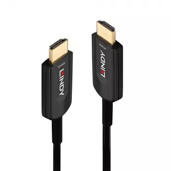 Lindy 10m Fibre Optic Hybrid Ultra High Speed HDMI laidas, 10 m, HDMI A tipo (standartinis), HDMI A tipo (standartinis), 48 Gbit/s, garso grįžtamasis kanalas (ARC), juoda