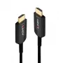 Lindy 10m Fibre Optic Hybrid Ultra High Speed HDMI laidas, 10 m, HDMI A tipo (standartinis), HDMI A tipo (standartinis), 48 Gbit/s, garso grįžtamasis kanalas (ARC), juoda