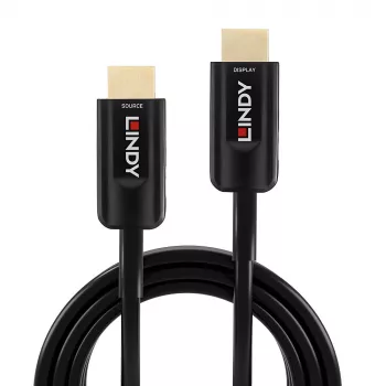 Lindy 10m Fibre Optic Hybrid Ultra High Speed HDMI laidas, 10 m, HDMI A tipo (standartinis), HDMI A tipo (standartinis), 48 Gbit/s, garso grįžtamasis kanalas (ARC), juoda