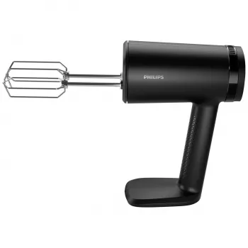 Philips HR3781/20 rankinis plaktuvas — 500 W, 5 greičių, turbo, juodas, su plaktuvais, tešlos kabliukais, smulkintuvu, matavimo taurele