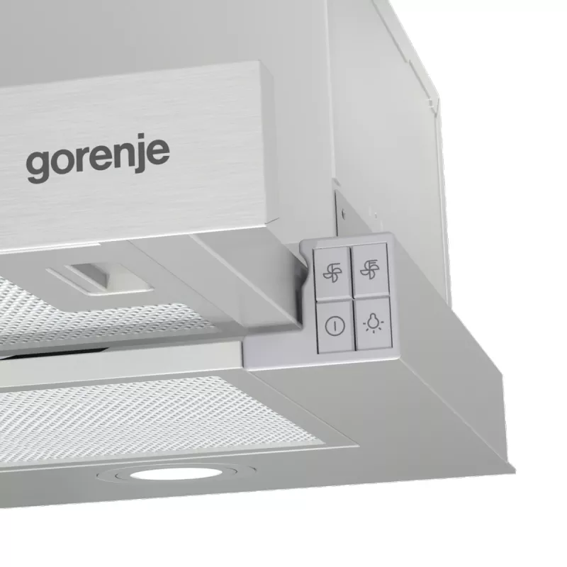 Gorenje TH62E4X ištraukiamasis (semi built-in) nerūdijančio plieno gartraukis, 450 m³/h