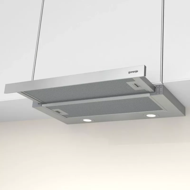 Gorenje TH62E4X ištraukiamasis (semi built-in) nerūdijančio plieno gartraukis, 450 m³/h