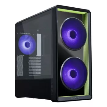 PC korpusas Lian Li Lancool 217 INF Midi Tower — Juodas, EATX/ATX/Micro-ATX/Mini-ITX, 2x120 mm priekyje, 1x140 mm gale, 1×3,5 colio + 8×2,5 colio, grūdintas stiklas
