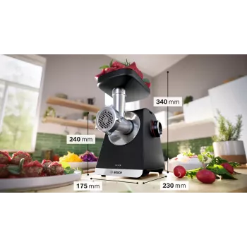 Bosch Serie 6 mėsmalė 2100 W, juoda, sidabrinė