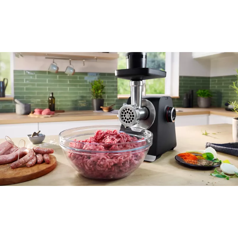Bosch Serie 6 mėsmalė 2100 W, juoda, sidabrinė