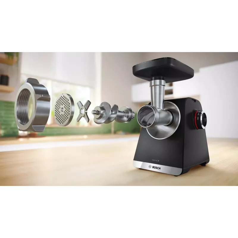 Bosch Serie 6 mėsmalė 2100 W, juoda, sidabrinė