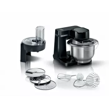 Virtuvinis kombainas Bosch Serie 2 MUMS2EB01, 700 W, 3.8 L, juodas, nerūdijantis plienas